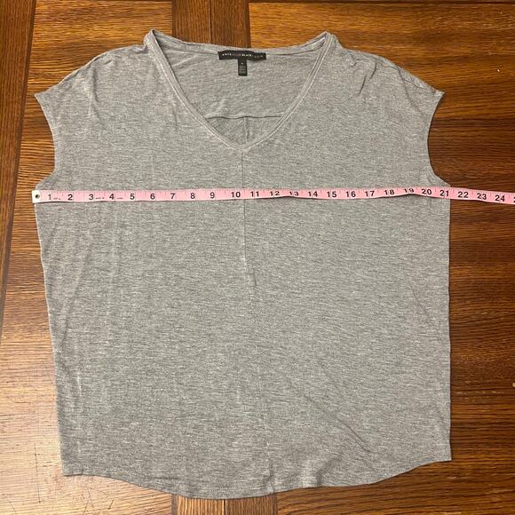 White House Black Market Mercury Silver Foil V-Neck Dolman Top - Small Petite - Picture 9 of 16